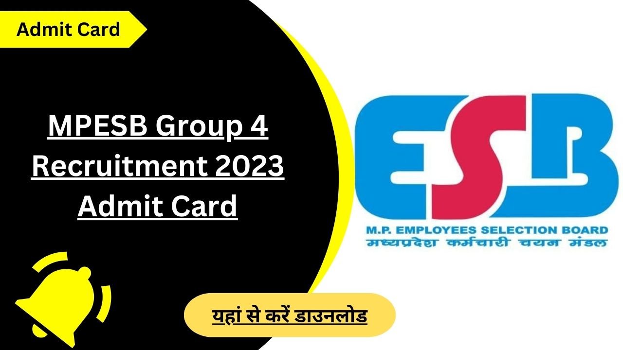 MPESB Group 4 Recruitment Admit Card 2023